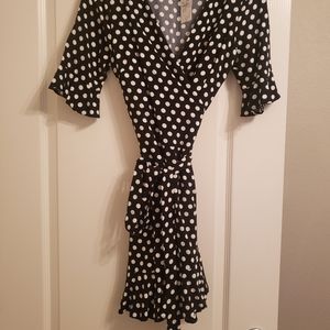 Polka Dot Wrap Dress
